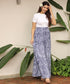 Four Tiered Printed Maxi Skirt